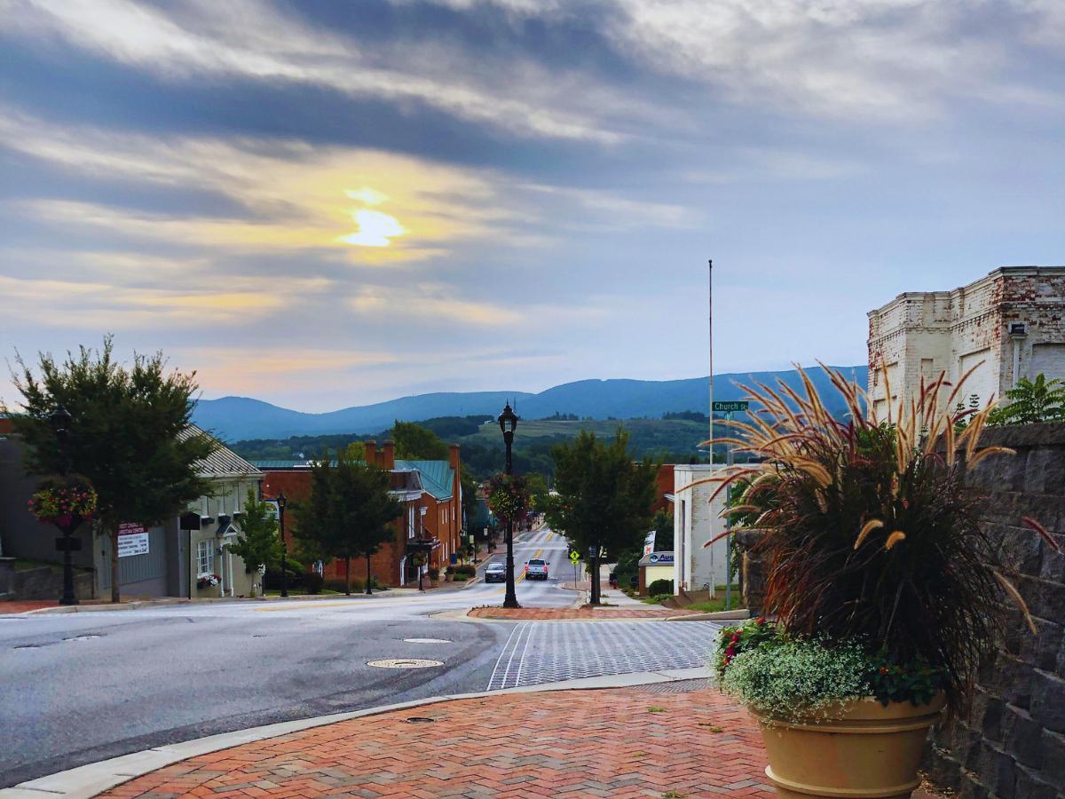 Looking down West Main Street, Waynesboro, VA