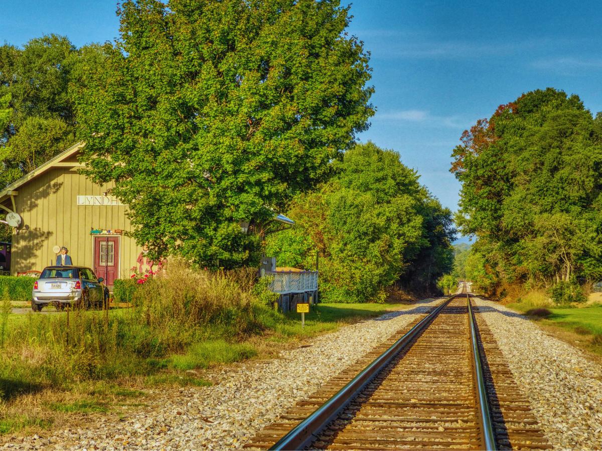 Old railroad depot, Lyndhurst, VA